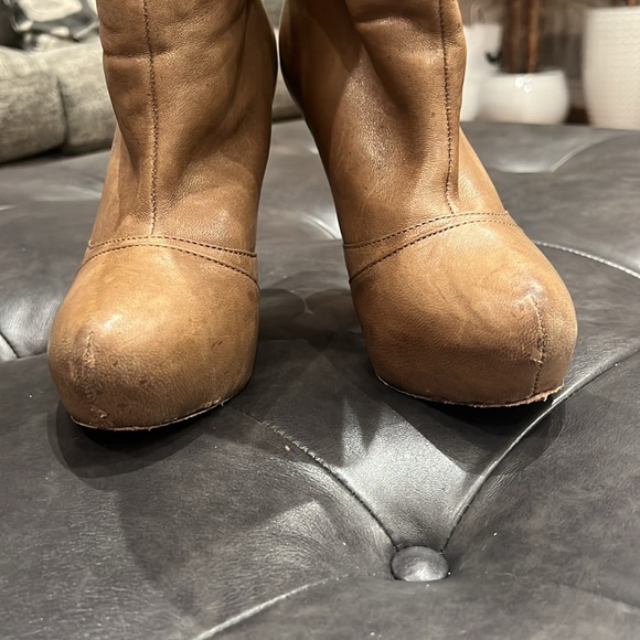 L.A.M.B Leather Panya Boot in Tan Size 7.5 - Picture 2 of 7